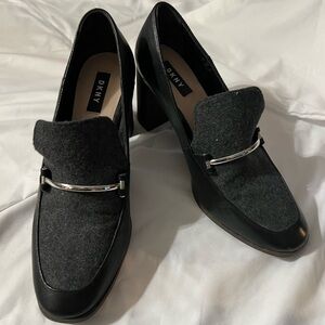 DKNY Black and Gray Heels